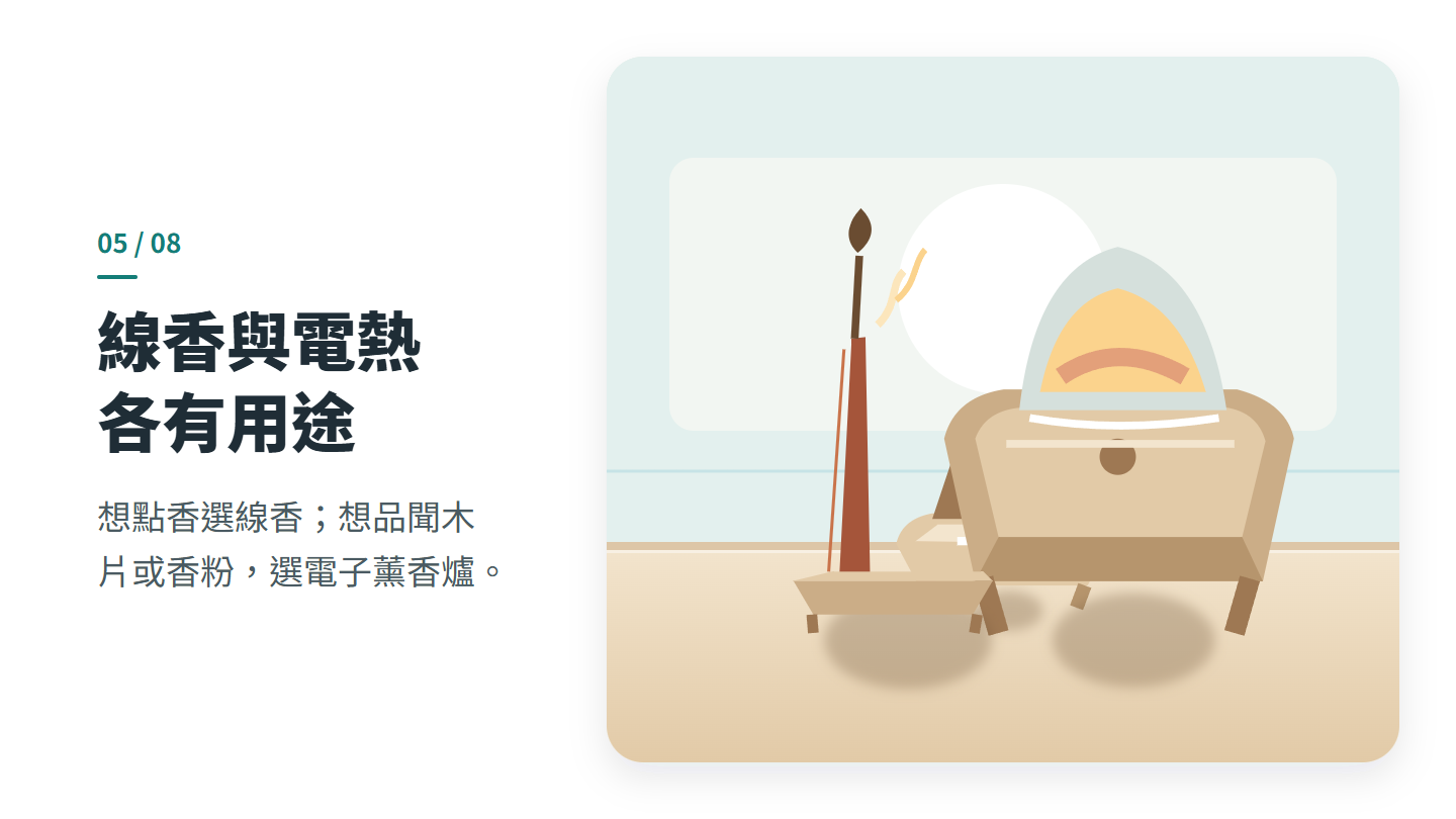 線香與電熱 各有用途