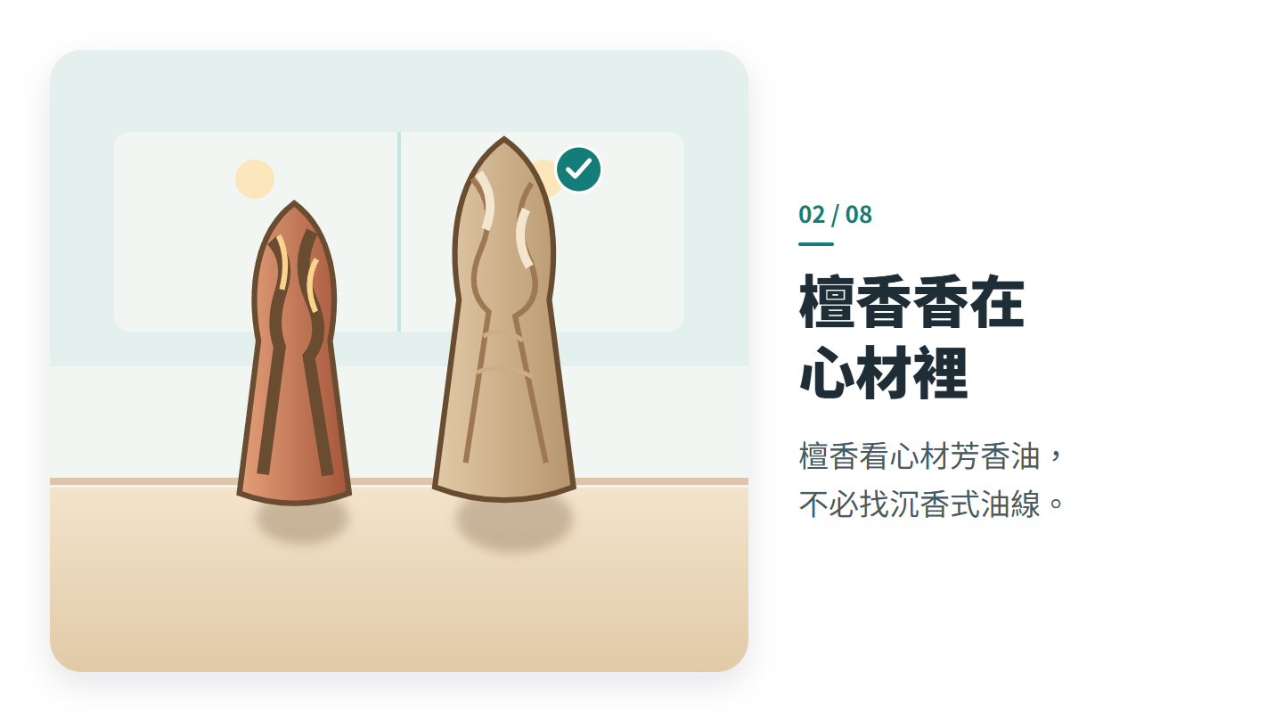 檀香香在 心材裡