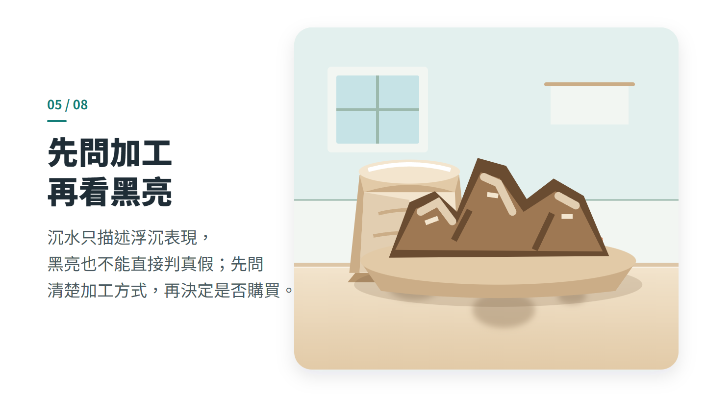 先問加工 再看黑亮
